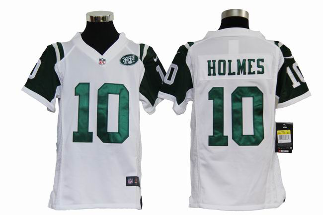 Nike youths Game Jersey New York Jets 10 Santonio Holmes White